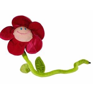 Carousel Toy  Bendable Pose Able Cute Smiling Flower Stuffed Plush Pink  25”